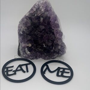 Black Custom Hoop Earrings